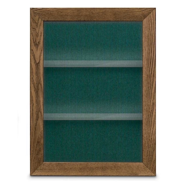 Outdoor Enclosed Combo Board, 42"x32", Black Frame/Black Porc & Pearl